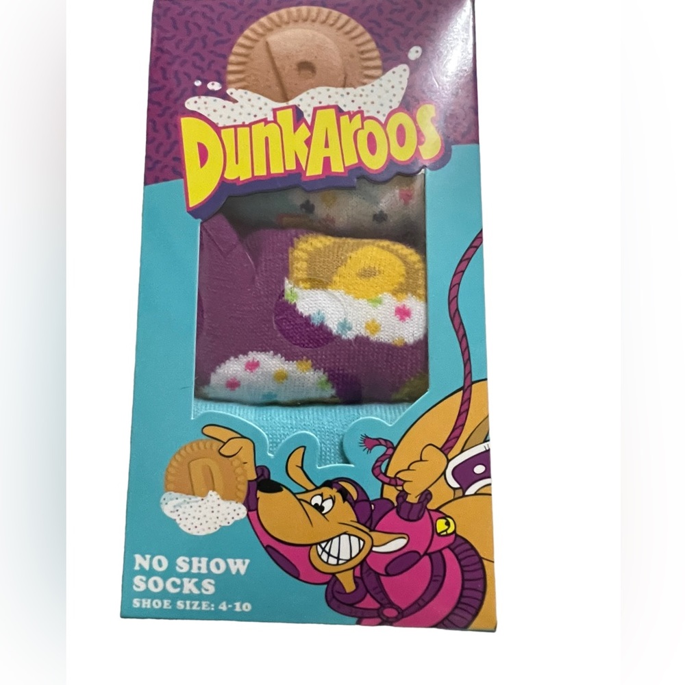Dunkaroos 3 pairs no show socks shoe size 4-10